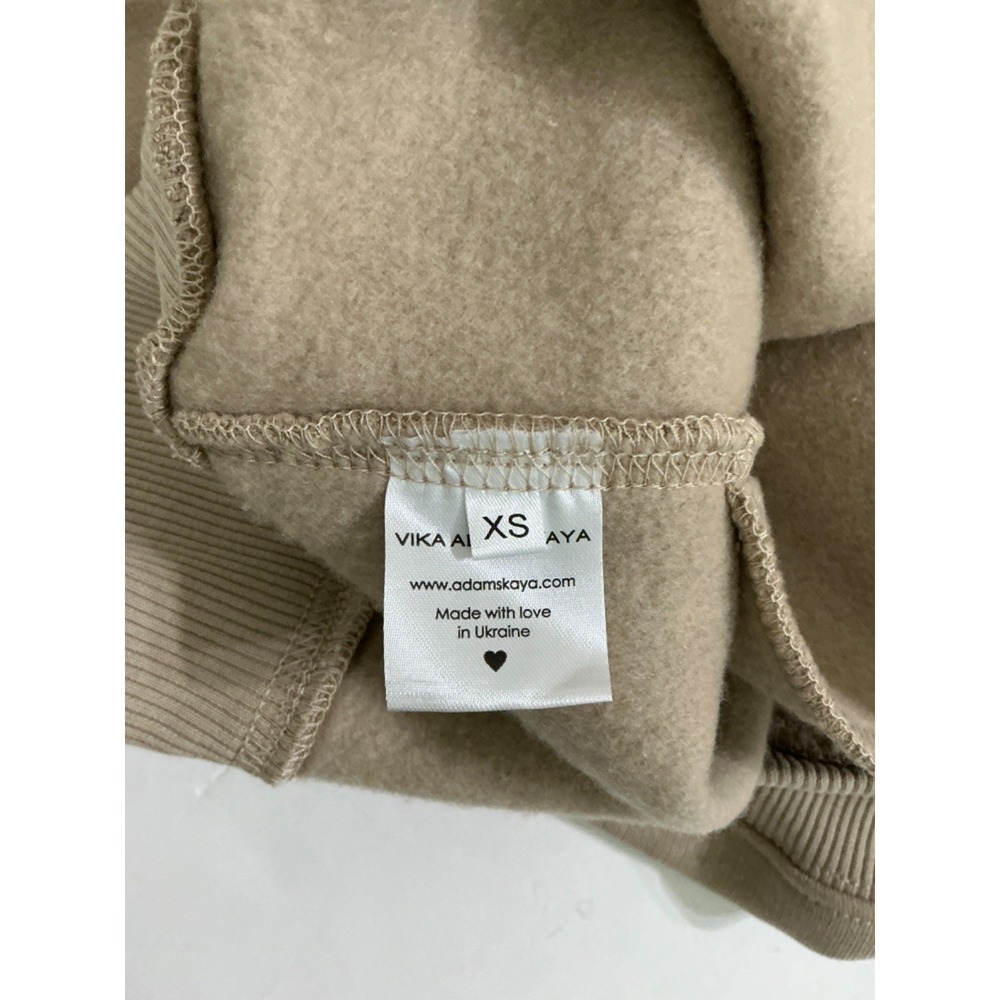 Vika Adamskaya Mental Health Club Hoodie XS Beige BALANS Fleece Pullover Ukraine - Picture 5 of 9